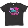thumbnail image 3 of Inktastic 100 Days of School in Pink and Purple with Crown Youth T-Shirt, 3 of 5