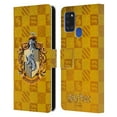 thumbnail image 1 of Head Case Designs Officially Licensed Harry Potter Prisoner Of Azkaban I Hufflepuff Crest Leather Book Wallet Case Cover Compatible with Samsung Galaxy A21s (2020), 1 of 6