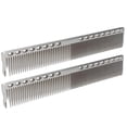 thumbnail image 4 of Peine de metal para hombres, 2 profesionales de la lata de Corte de Pelo de acero inoxidable, Peine de Peluquero de 20 x 2,8 cm Con Densos y Escasos para Salón y Uso, 4 of 7