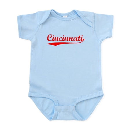 CafePress – Vintage Cincinnati (Red) Infant Bodysuit – Baby Light Bodysuit Size Newborn – 24 Months
