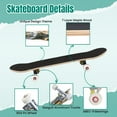 thumbnail image 4 of 31'' Complete Skateboard 7 Layer Canadian Maple Double Kick Deck Skateboards Skate Board for Beginner Adult Gifts, 4 of 5