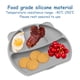 thumbnail image 4 of Muyoka Juego de vajilla de silicona para bebés y niños pequeños, tazón y plato dividido y babero ajustable y cuchara suave y tenedor, para bebés y niños pequeños, fácil de limpiar Muyoka Hogar, 4 of 7