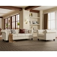 thumbnail image 5 of Morden Fort 2 Pieces Comfortable Modern Sofa Set with Thick Cushion, Chesterfield Sofa and Chair Set, Office, Apartment, Bedroom, Beige, 5 of 7
