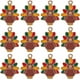 thumbnail image 1 of 1 caja de 30 dijes de pavo para el Día de Acción de Gracias, con temática de animales, de aleación de esmalte, de colores variados, para fiestas, bonitos y pequeños., 1 of 5