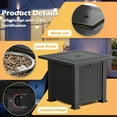 thumbnail image 6 of Devoko  Outdoor  Fire Pit 28" Square 50000 BTU Patio Propane Fire Pit Table with Lava Rocks, 6 of 9