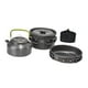 thumbnail image 3 of Juego de cocina para acampar de 3 piezas, utensilios de cocina plegables, ollas y sartenes portátiles. Negro, 3 of 9