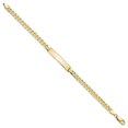 thumbnail image 5 of Auriga Fine Jewelry 10K Yellow Gold Flat Curb Link Id Bracelet 7" for Women, 5 of 5