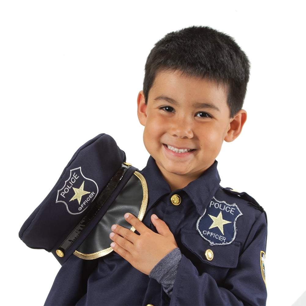 Police Officer Costume Set for Kids Light up Badge on Shoulder Size 6 7 8 (M 6-8)