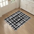thumbnail image 3 of ODIKA 3'x5' Washable Throw Rug Welcome Plaid Gingham Farmhouse Howdy Lettering Front Layered Door Flowing for Entryway, Kitchen, Mudroom, Stain Resistant, Low Profile, Non-Slip, 3 of 7