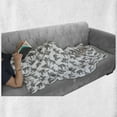 thumbnail image 5 of Safari Soft Flannel Fleece Blanket, Leopards Pattern in Minimalist Tones Wilderness Predator Animals Savannah, Cozy Plush for Indoor and Outdoor Use, 50" x 60", Charcoal Grey White, by Ambesonne, 5 of 5