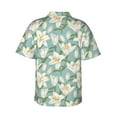 thumbnail image 3 of Balery Lilies Flowers Print Men's Hawaiian Shirts Short Sleeve Beach Shirt Relaxed Fit Vacation Button Down Shirts-Small, 3 of 9