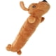 thumbnail image 4 of Juguetes de peluche para mascotas, juguetes para masticar perros, cachorros, gatos, morder, sonido, juguetes chirriantes, diseño de perro salchicha de dibujos animados (amarillo), 4 of 6