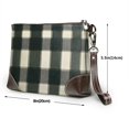 thumbnail image 2 of Leather Clutch 8 X 5. 5 In Wrist Strap And Hand Bag Easy To Carry Lightweight Waterproof And Durable Springgreen Buffalo Plaid Check Tartan Scotland_99154_1, 2 of 6