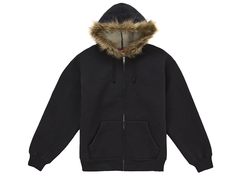 Supreme Men's b.b. Simon Zip Up Hooded Sweatshirt Black, from