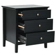 thumbnail image 6 of Gymax Accent Table Organizer Nightstand Beside End Side Table W/3 Drawers Black, 6 of 10