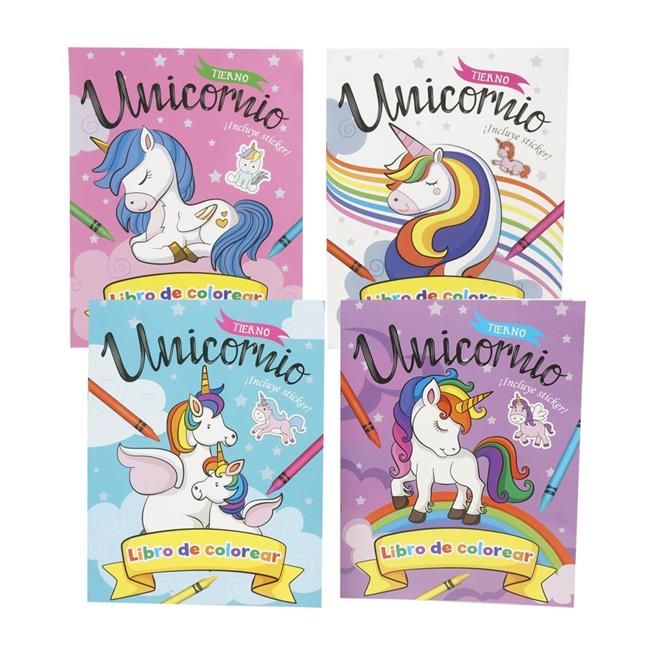 DDI 2342595 16 Page Spanish Unicorn Coloring Book Case of 48