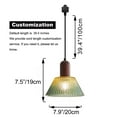 thumbnail image 4 of Kiven L Style 2-Wire Track Lighting Pendants,Farmhouse L Track Pendant Lights with Green Glass Shade,Decorative Track Lighting Fixture for Restaurant Shop Kitchen Hallway(3-Light), 4 of 7