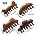 thumbnail image 3 of Sandalwood Meridian Comb B - Golden Sandalwood Acupressure Comb Scalp Gua Sha & Interdental Massage Tool, Summer Sales Promotion, Independence Day,, back to school supplies, wedding dress,, 3 of 9