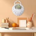 thumbnail image 4 of FeiFu Wall-Mounted Woven Flower Basket Organizer,Rattan Storage Pot for Indoor Plants, Office Decor, Space-Saving Display White, 4 of 5