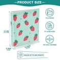 thumbnail image 3 of FORMRS 3 Ring Binder 1.5 inch with Pockets Set of 2 Clip Board 200 Sheets Capacity, Greem Strawberry, 3 of 8