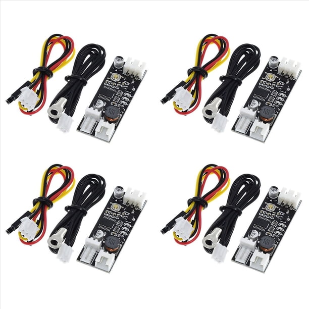 4X un Solo 12 V 0,8 A CC PWM 2-3 Cables Ventilador Control de Temperatura Controlador de Velocidad Chasis Ordenador Módulo de Reducción de Ruido