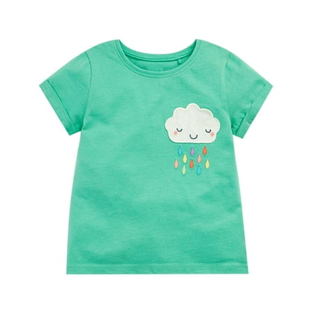

Cute Summer Tops Summer New Children s T Shirt Round Neck Cute Cartoon Short Sleeved Top Bottom Shirt Girl Baby Cotton T Shirt