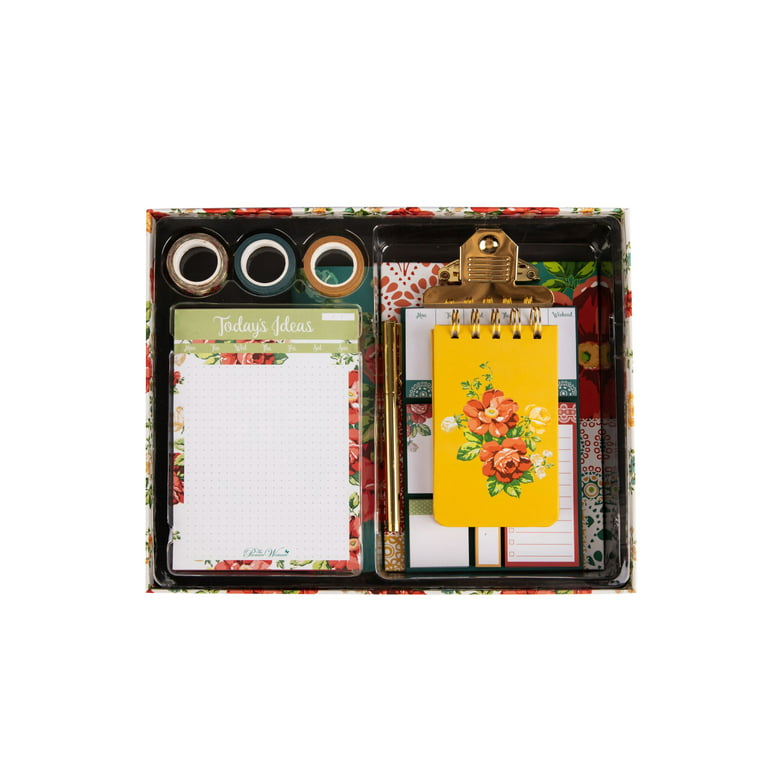The Pioneer Woman Vintage Floral 14-Piece Note Taking Kit 