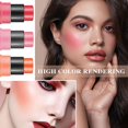 thumbnail image 2 of Colorete en crema LZYLLS, 3 unidades con brocha, resistente al agua, de larga duración, 2 of 7