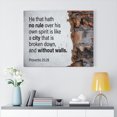 thumbnail image 2 of Scripture Walls  No Rule Without Walls Proverbs 25:28 Bible Verse Canvas Christian Wall Art Ready to Hang Unframed, 2 of 9