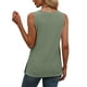 thumbnail image 4 of Tops para adolescentes,Blusa informal de poliéster para mujer, color liso, con cuello cuadrado y abertura en el bajo, ideal para uso diario, sopatenor, 4 of 8