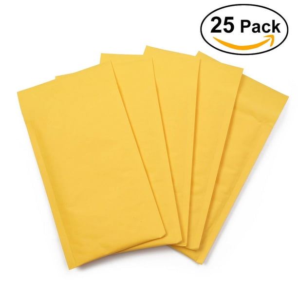 25pcs Kraft Bubble Mailers Small Padded Envelopes Usable 10.5 x 15