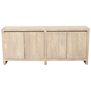 Argyle 4-Door Sideboard in Modern Light Ash Ivory Finish on Reclaimed Solid Wood