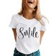 thumbnail image 1 of Camiseta gráfica de manga corta y cuello redondo para mujer: poliéster ligero, estampado de ranas, corte holgado, ropa informal de verano/para exterior, 1 of 5