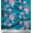 Teal Blue, variant on Soimoi Blue Cotton Duck Fabric Brush Stroke & Ranunculus Floral Print Sewing Fabric Yard 44 Inch Wide