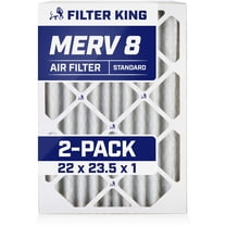 Filter King 22x23.5x1 Air Filter | 2-PACK | MERV 8 HVAC Pleated A/C Furnace Filters | MADE IN USA | Actual Size: 22 x 23.5 x .75"