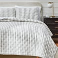 thumbnail image 4 of Better Homes & Gardens Grey Yarn Dyed Stripe Chambray Pillow Shams, King (2 Count), 4 of 6