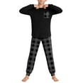 thumbnail image 2 of Cethrio Girls 2 Piece Pajama Sets, Crew Neck Soft Long Sleeve Girls' Sleepwear Loungewear Dark Gray Size 7-8, 2 of 6