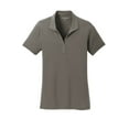 thumbnail image 3 of Port Authority Adult Female Women Plain Short Sleeves Polo Grey Smoke 2X-Large, 3 of 4