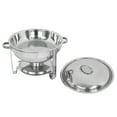 thumbnail image 3 of ZENSTYLE 5 Quart Round Shape Chafing Dishes - Stainless Steel Durable Buffet Serving Chafer Easy Clean Keeping Temperature W/ Fuel Holder(Set of 4), 3 of 5