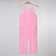 thumbnail image 6 of Gubotare Toddler Jumpsuit Girl Toddler Kids Girls Wide Leg Jumpsuit Off-Shoulder Romper Overalls Hawaii Outfit Clothing Size 6-7T (Pink,6-7 Years), 6 of 9