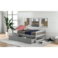 thumbnail image 4 of Tcbosik Twin Size Platform Bed, With Two Drawers, Gray, 4 of 9