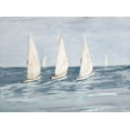 thumbnail image 2 of DeRice, Julie 24x19 Gold Ornate Wood Framed with Double Matting Museum Art Print Titled - Sailing Calm Waters  II, 2 of 4