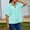 Light Blue, variant on Olyvenn Womens V Neck Striped Blouse Oversized Dolman Sleeve Tops Summer Casual Loose Fit Casual Collared Shirts Green XL