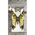 thumbnail image 3 of Ambesonne Swallowtail Quilted Bedspread Set 2 Pcs, Watercolors, Twin Size, Yellow Blue Black, 3 of 3
