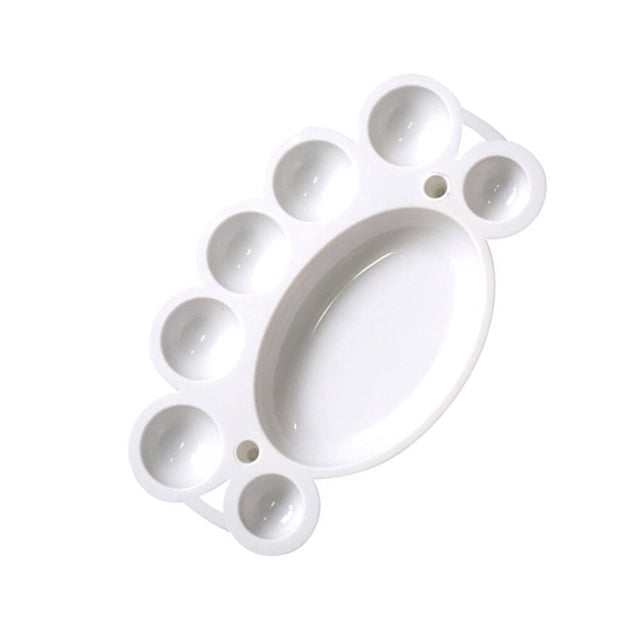 Freer Plastic Paint Palette Tray DIY 7-Well Craft Art Painting Nail Beauty Pallet Accessory Random Color