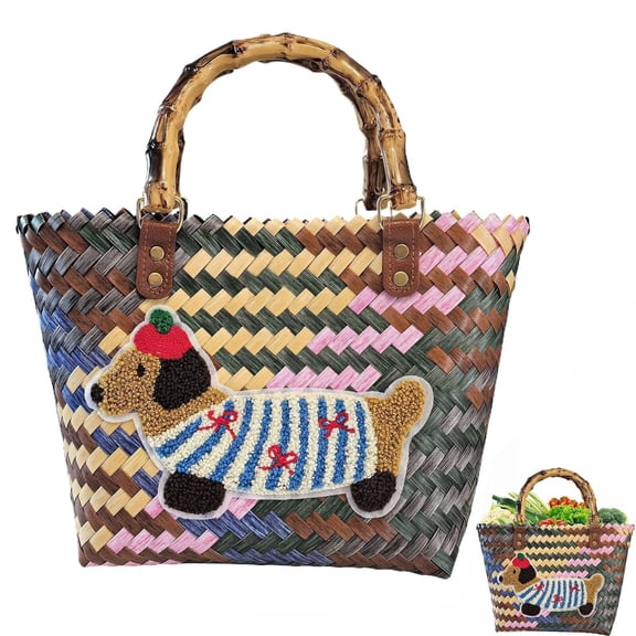 Silicone Food Storage Bags,Plastic Basket Beach Bag Large Basket Bag Handbag Bag Raffia Bags Women's Summer Bag Bag