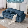 thumbnail image 4 of Aukfa 85" Modern Comfy Sofa, Upholstered Deep Seat Couch for Living Room, 5 Pillows, Corduroy, Blue, 4 of 10