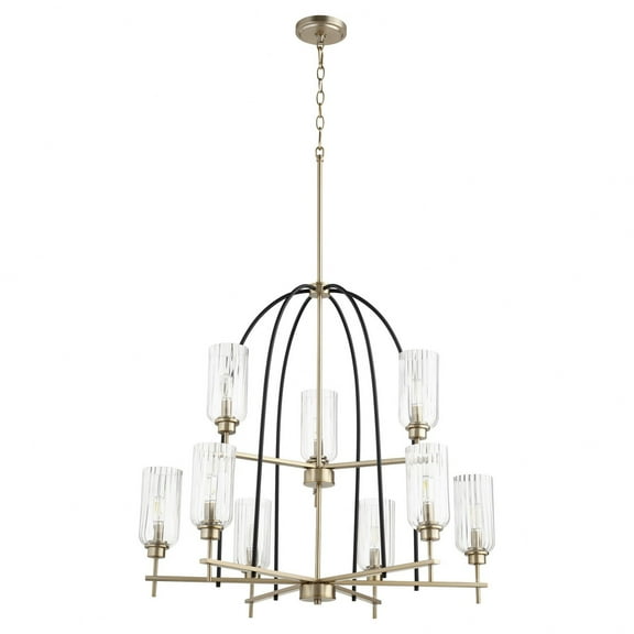 9 Light Chandelier In Soft Contemporary Style 32 Inches Wide By 30 Inches High     -Traditional Installation Quorum Lighting 607-9-6980