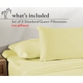 thumbnail image 4 of California Design Den Queen Size Pillow Cases 100% Cotton, Set of 2 - Soft Sateen, Fits Standard & Queen Pillows - Buttery Yellow, 4 of 7