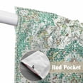 thumbnail image 4 of Turquoise Boho Swag Valances for Windows 2 Pack, Kitchen Window Curtains 36 Inch Length, Vintage Abstract Art Floral Ethnic Tribe Privacy Swag Curtains for Living Room/Bathroom 36"x36", 4 of 8